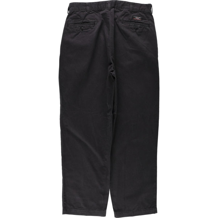Ralph Lauren POLO by Ralph Lauren ANDREW PANT Two-pleat chino pants for men, equivalent to W33 cotton navy blue type Vintage Second Hand