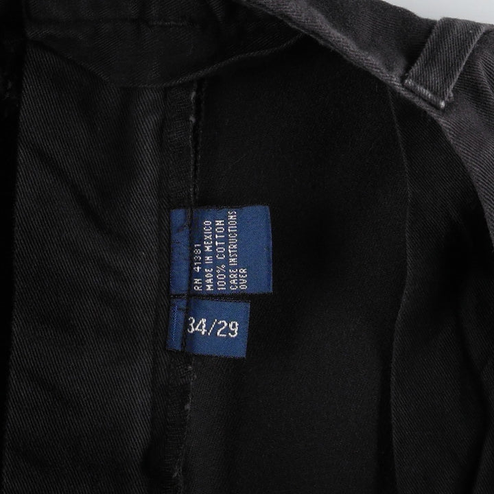 Ralph Lauren POLO by Ralph Lauren ANDREW PANT Two-pleat chino pants for men, equivalent to W33 cotton navy blue type Vintage Second Hand