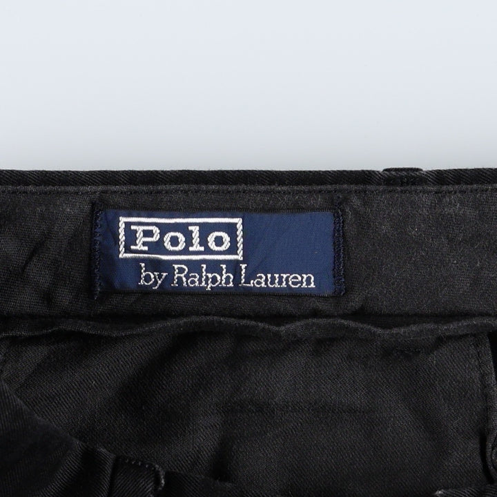Ralph Lauren POLO by Ralph Lauren Two-pleat Chino Pants for Men, W35 cotton black type Vintage Second Hand