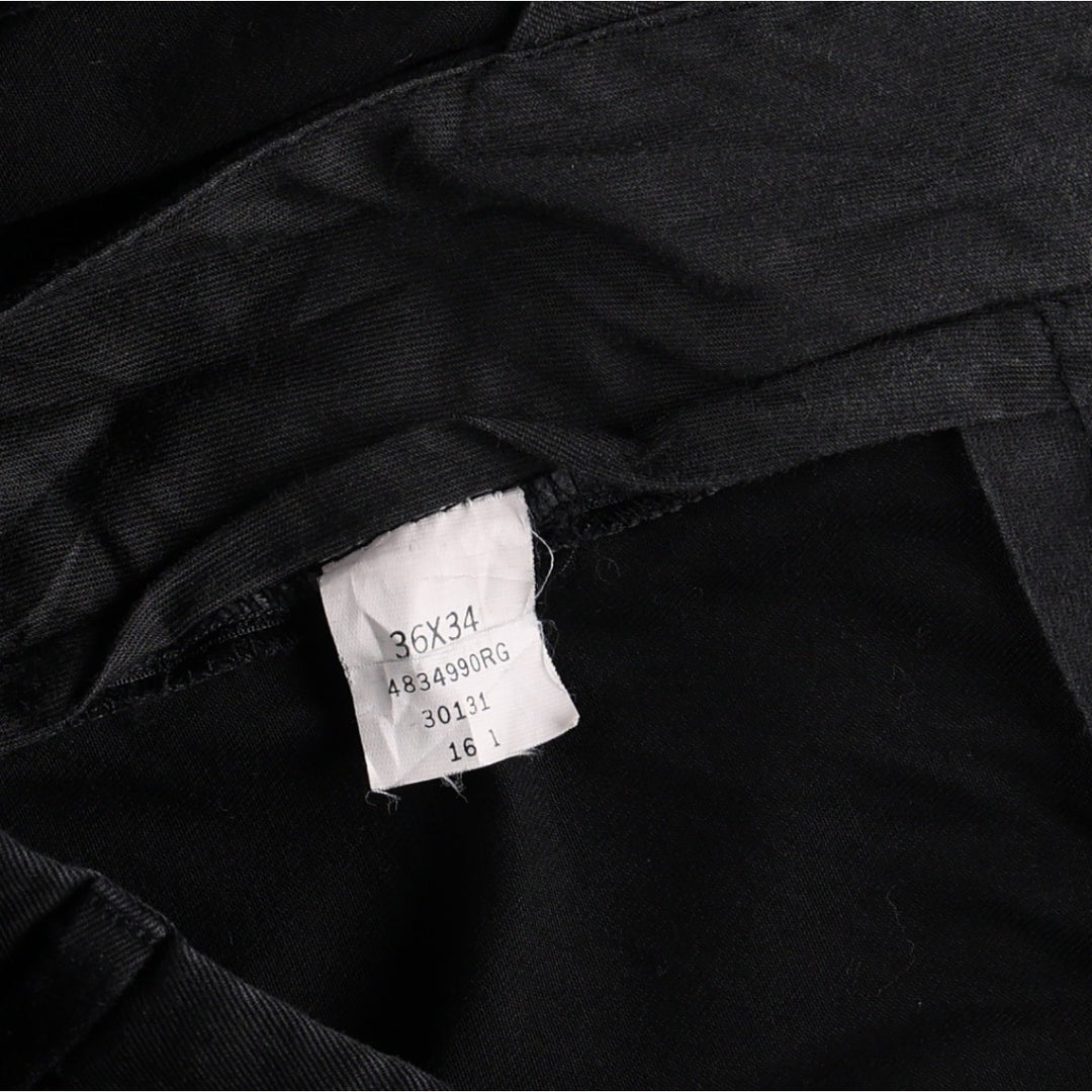 Ralph Lauren POLO by Ralph Lauren Two-pleat Chino Pants for Men, W35 cotton black type Vintage Second Hand