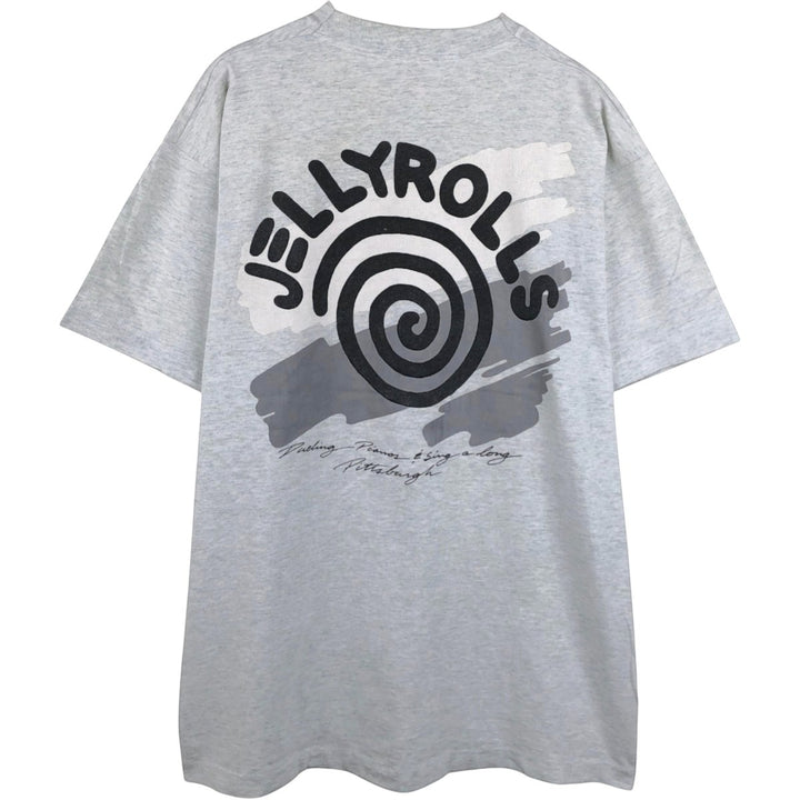 90'S Fruit of the Loom printed T-shirt, made in the USA, men's XL size, vintage cotton gray type Vintage Second Hand