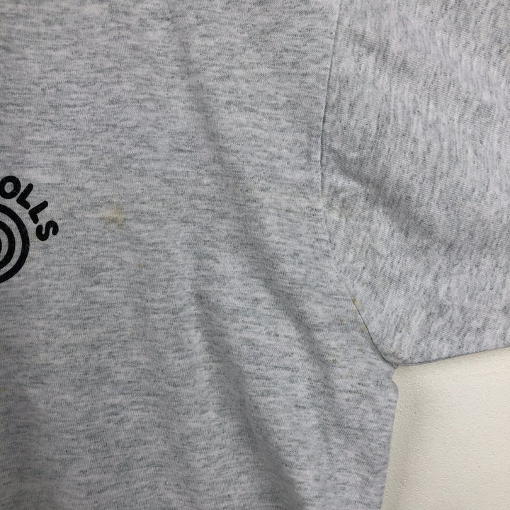 90'S Fruit of the Loom printed T-shirt, made in the USA, men's XL size, vintage cotton gray type Vintage Second Hand