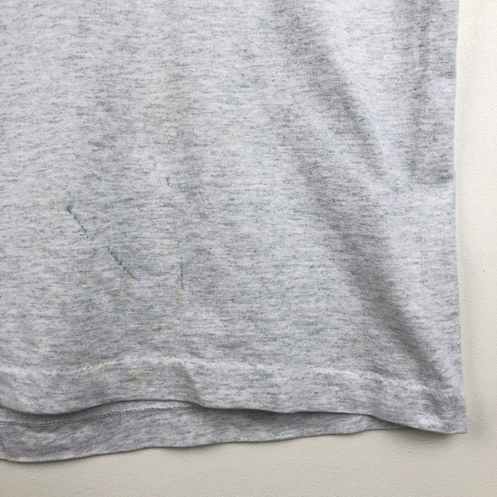 90'S Fruit of the Loom printed T-shirt, made in the USA, men's XL size, vintage cotton gray type Vintage Second Hand
