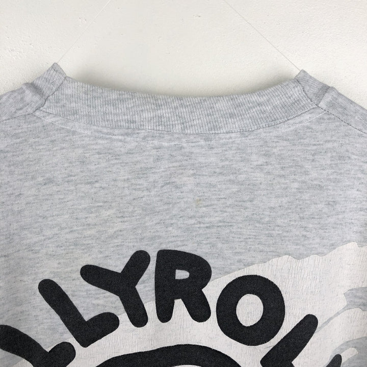 90'S Fruit of the Loom printed T-shirt, made in the USA, men's XL size, vintage cotton gray type Vintage Second Hand