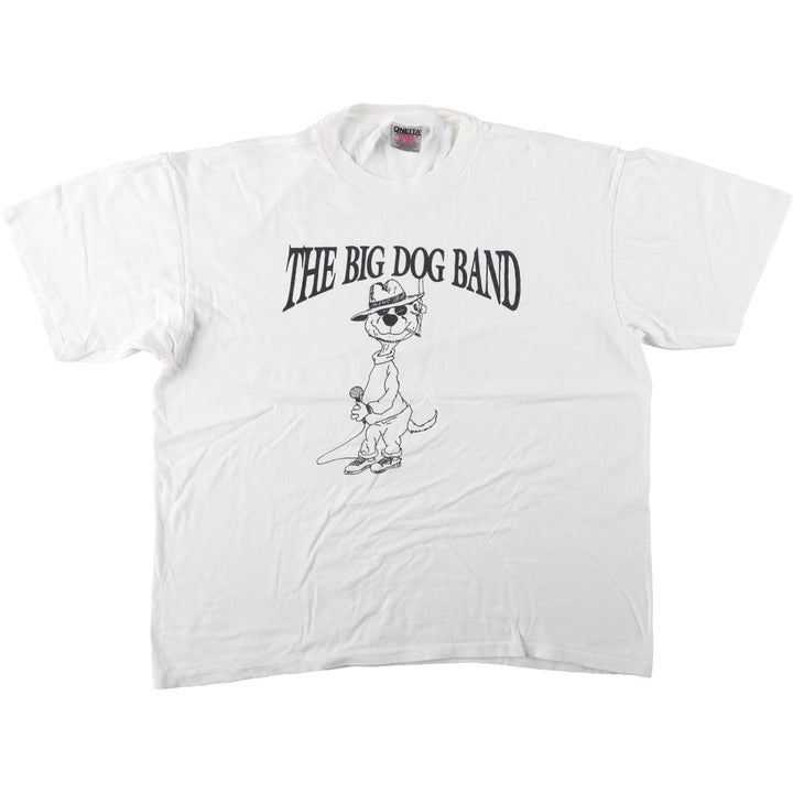 90'S ONEITA POWER-T Printed T-shirt Made in USA Men's XL Vintage cotton white type Vintage Second Hand