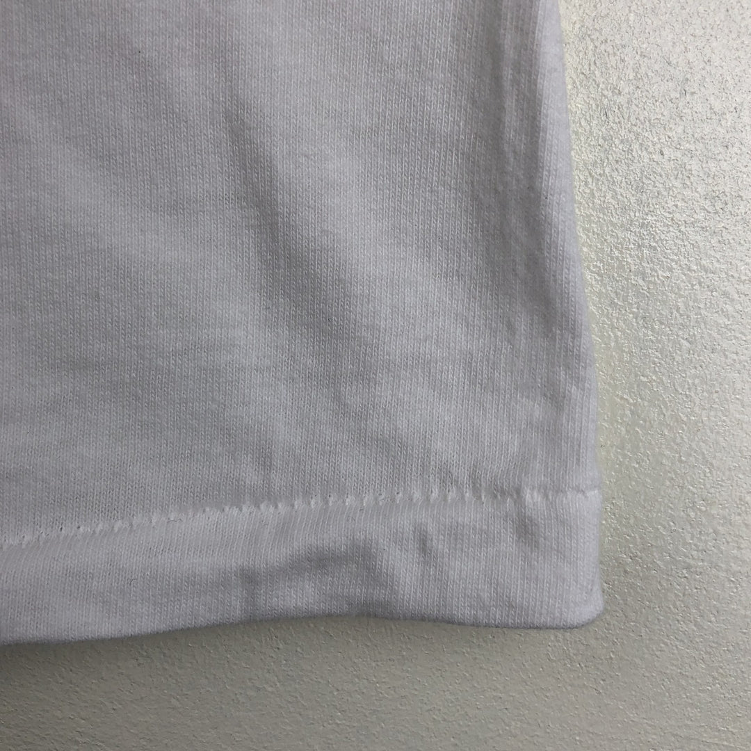 90'S Hanes BEEFY-T Printed T-shirt Made in USA Men's XL Vintage cotton white type Vintage Second Hand