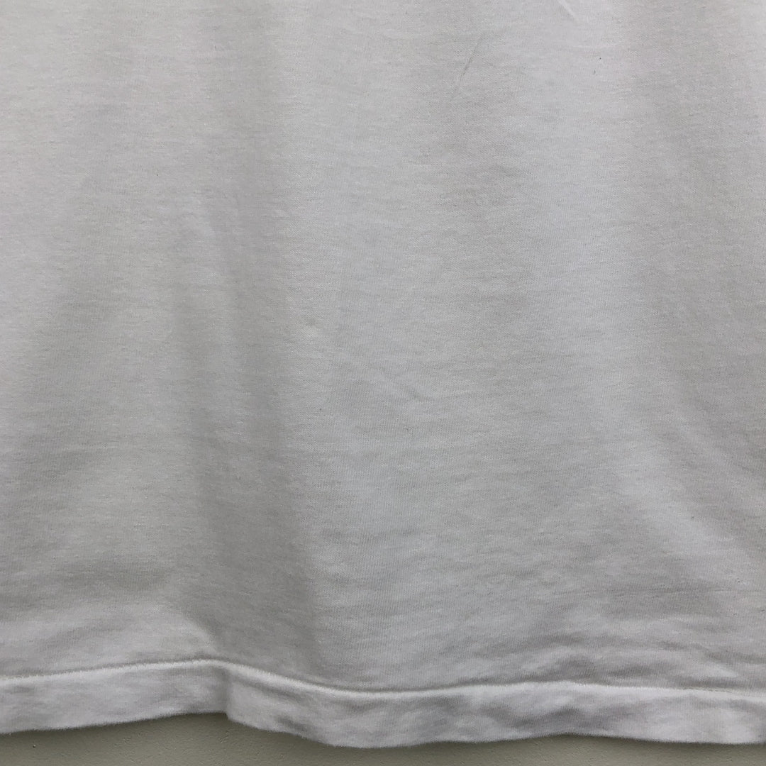 90'S Hanes BEEFY-T Printed T-shirt Made in USA Men's XL Vintage cotton white type Vintage Second Hand