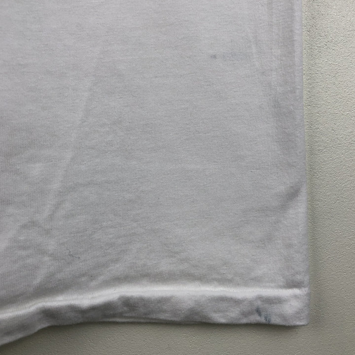 90'S Hanes BEEFY-T Printed T-shirt Made in USA Men's XL Vintage cotton white type Vintage Second Hand