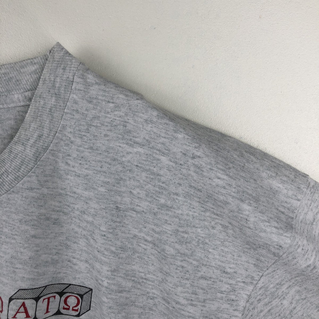 90'S Fruit of the Loom print T-shirt, Made in USA, Men's XL cotton gray type Vintage Second Hand