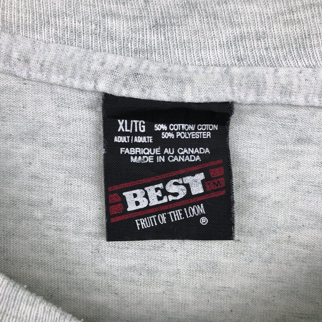 90'S Fruit of the Loom Best Printed T-shirt, Men's XL, Vintage cotton gray type Vintage Second Hand
