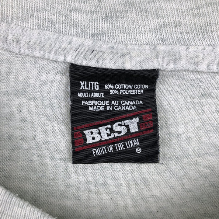 90'S Fruit of the Loom Best Printed T-shirt, Men's XL, Vintage cotton gray type Vintage Second Hand