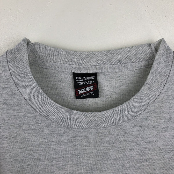 90'S Fruit of the Loom Best Printed T-shirt, Men's XL, Vintage cotton gray type Vintage Second Hand