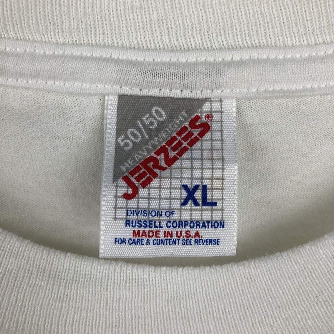 90's Jerseys Jerzees 50 cotton white type Vintage Second Hand