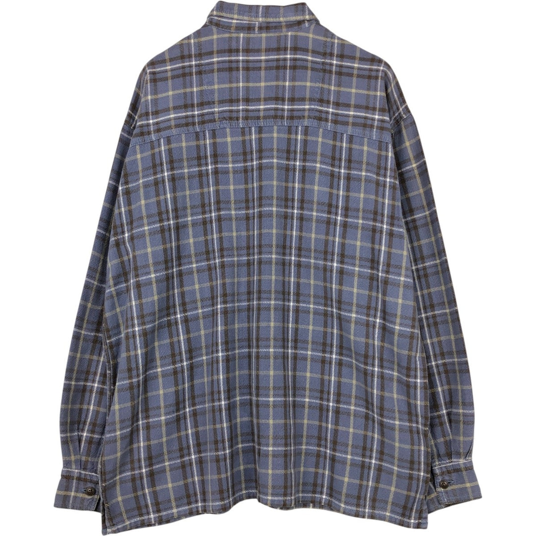 1990'S Levi's 60523-4909 Long-Sleeve Cotton Check Shirt, Men's Size L (approx.), Vintage cotton blue type Vintage Second Hand
