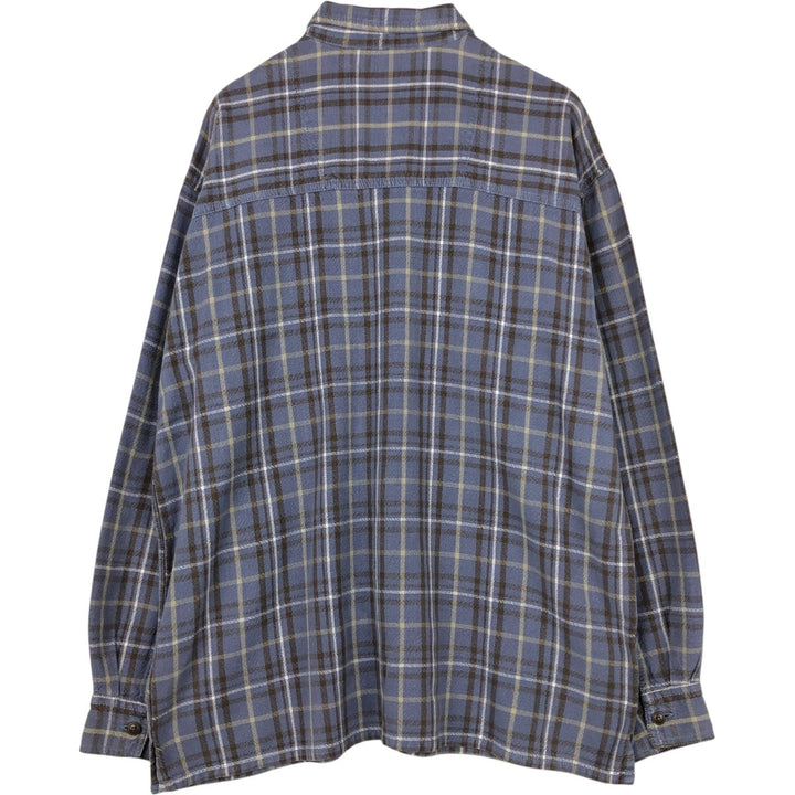 1990'S Levi's 60523-4909 Long-Sleeve Cotton Check Shirt, Men's Size L (approx.), Vintage cotton blue type Vintage Second Hand