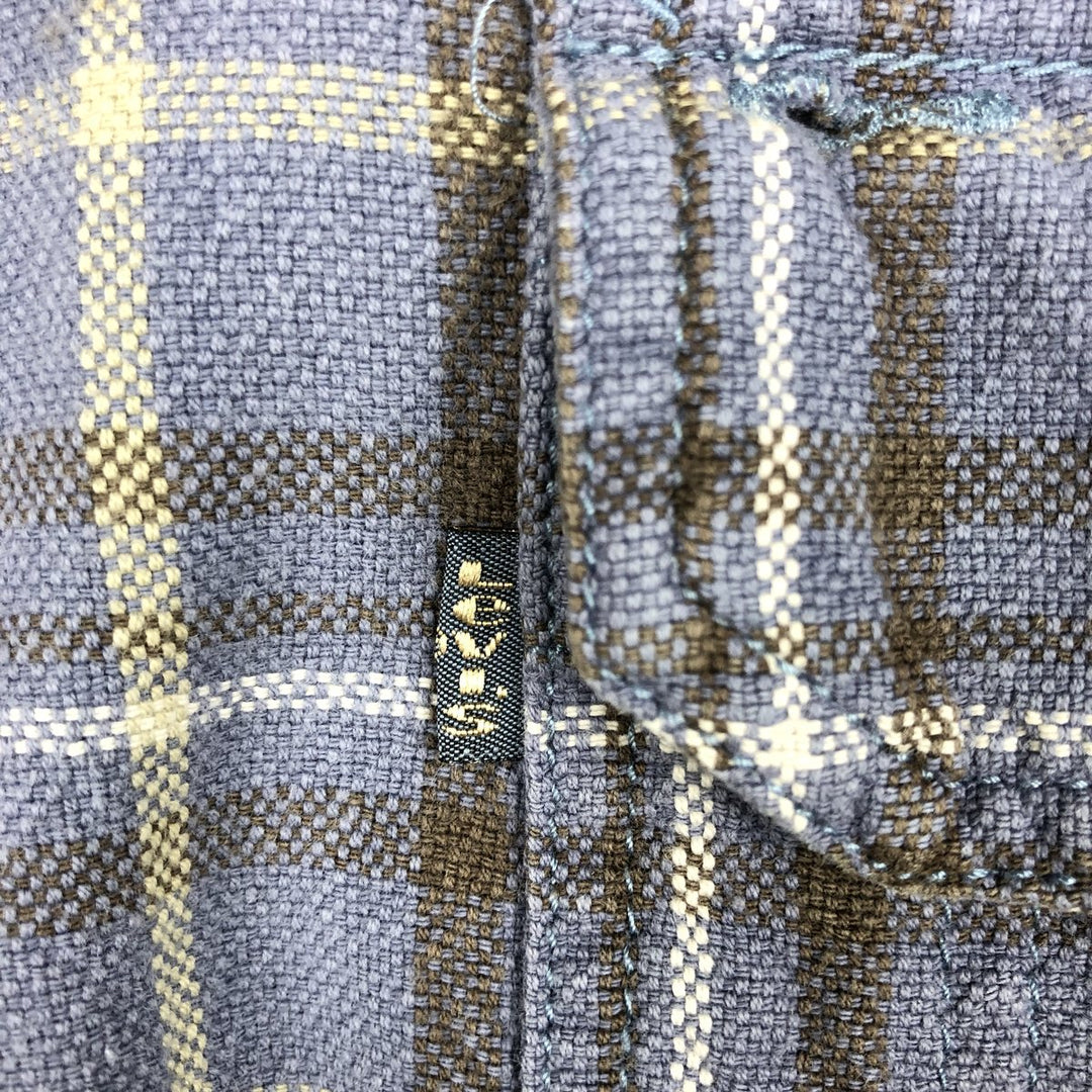 1990'S Levi's 60523-4909 Long-Sleeve Cotton Check Shirt, Men's Size L (approx.), Vintage cotton blue type Vintage Second Hand