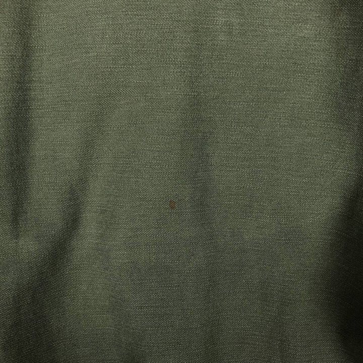 1960'S US Military Issue Utility Shirt, Made in USA, Men's Size M (approx.) cotton Khaki type Vintage Second Hand