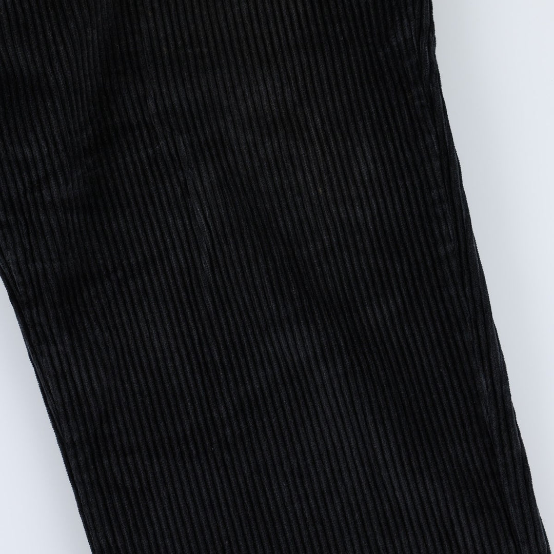 HAGGAR black label two-pleat wide-wale corduroy pants, men's size W34 (approx.) cotton navy blue type Vintage Second Hand