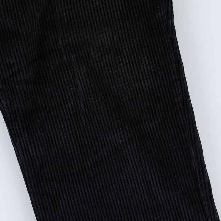 HAGGAR black label two-pleat wide-wale corduroy pants, men's size W34 (approx.) cotton navy blue type Vintage Second Hand