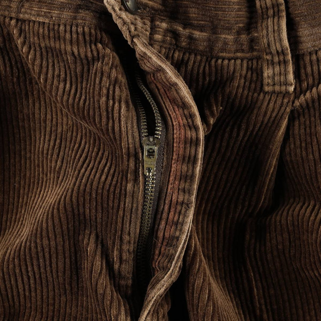 90s-00'S St. John's Bay two-pleat corduroy pants, men's size W34 (approx.) cotton brown type Vintage Second Hand
