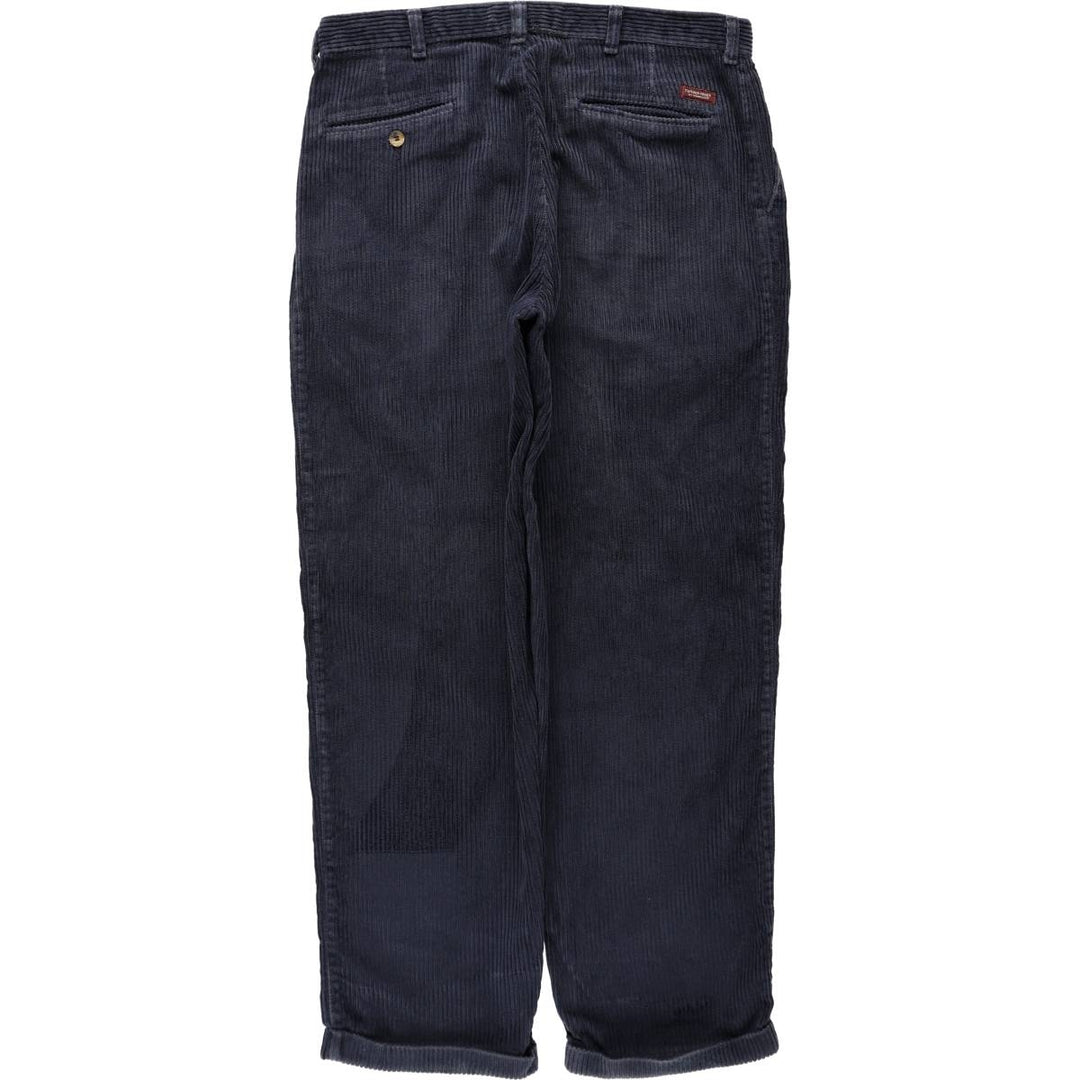 Wrangler Timber Creek Two-Pleat Wide-Wale Corduroy Pants, Men's Size W34 (approx.), Vintage cotton navy blue type Vintage Second Hand