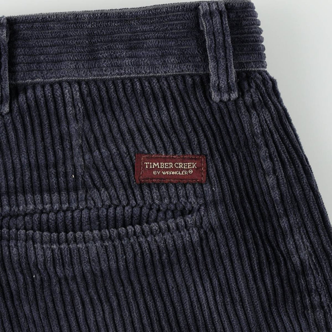 Wrangler Timber Creek Two-Pleat Wide-Wale Corduroy Pants, Men's Size W34 (approx.), Vintage cotton navy blue type Vintage Second Hand