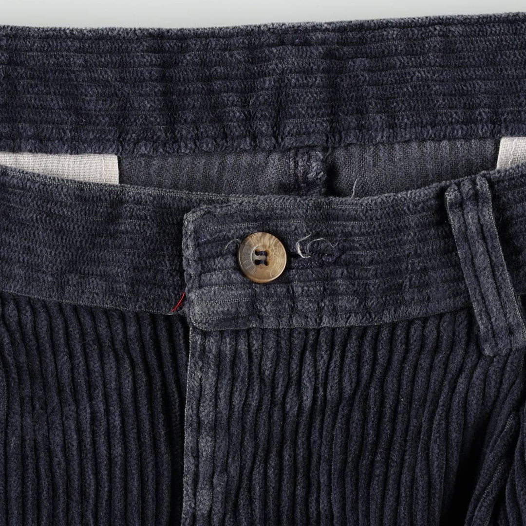 Wrangler Timber Creek Two-Pleat Wide-Wale Corduroy Pants, Men's Size W34 (approx.), Vintage cotton navy blue type Vintage Second Hand