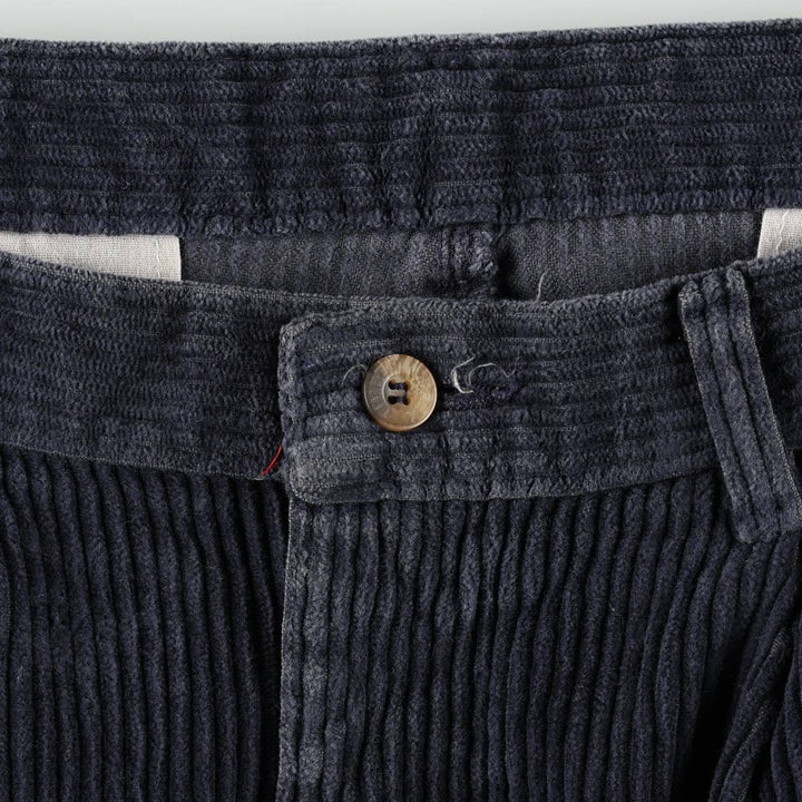 Wrangler Timber Creek Two-Pleat Wide-Wale Corduroy Pants, Men's Size W34 (approx.), Vintage cotton navy blue type Vintage Second Hand