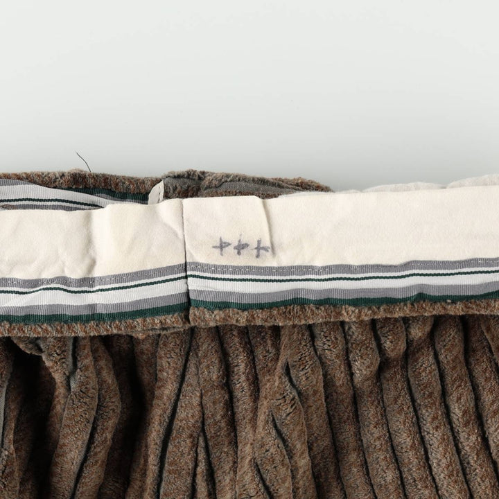 MANUEL RITZ PIPO Two-Pleat Wide-Wale Corduroy Pants, Made in Italy, Men's Size W31 (approx.) cotton brown type Vintage Second Hand