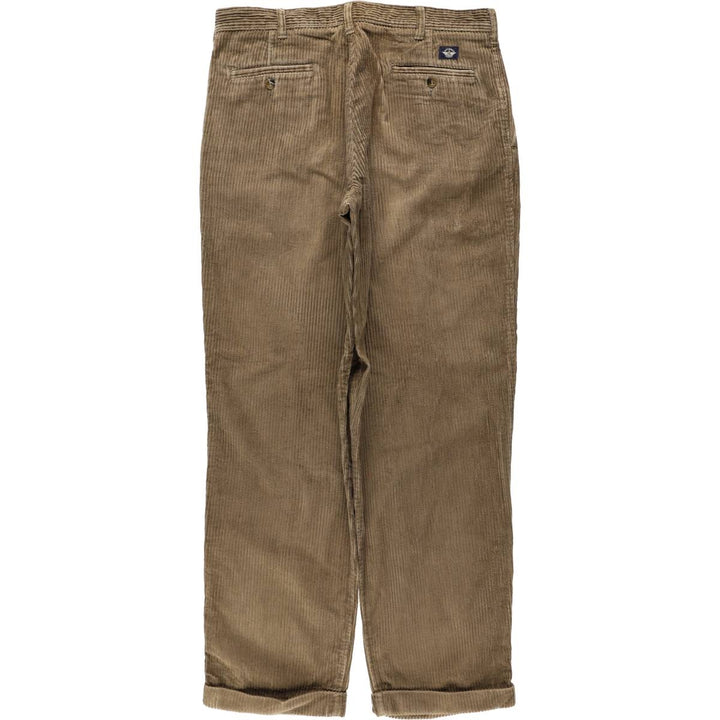 90'S Dockers khakis wide-wale corduroy pants with two pleats, men's size W34 equivalent, vintage. cotton Khaki type brown Vintage Second Hand