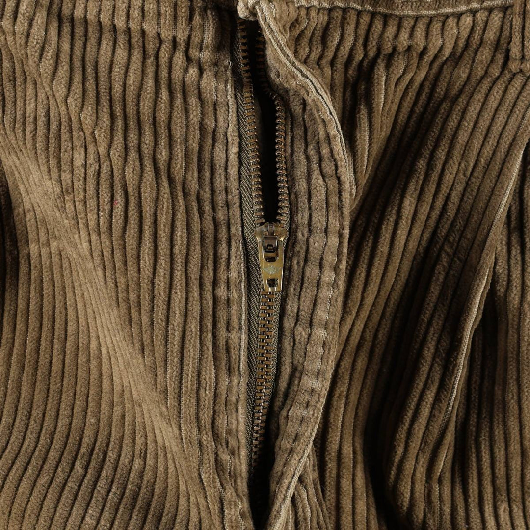 90'S Dockers khakis wide-wale corduroy pants with two pleats, men's size W34 equivalent, vintage. cotton Khaki type brown Vintage Second Hand