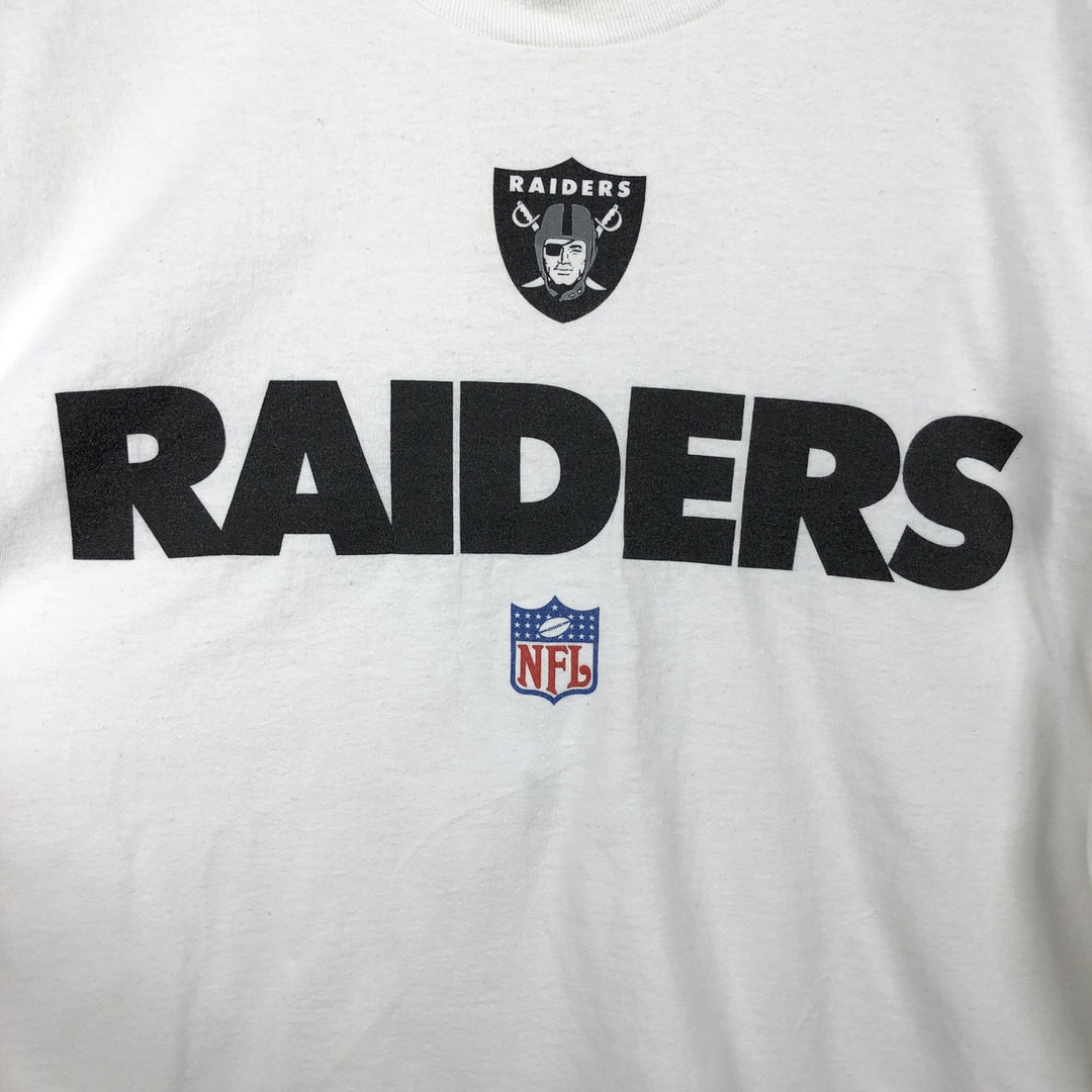 90'S Reebok NFL Las Vegas Raiders Long-Sleeve T-Shirt, Made in USA, Men's Size L (Equivalent), Vintage cotton white type Vintage Second Hand