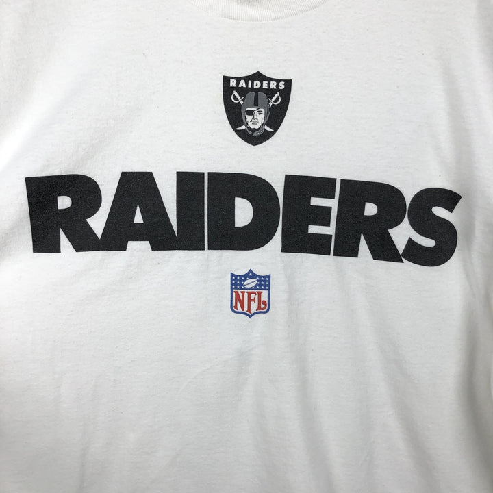 90'S Reebok NFL Las Vegas Raiders Long-Sleeve T-Shirt, Made in USA, Men's Size L (Equivalent), Vintage cotton white type Vintage Second Hand