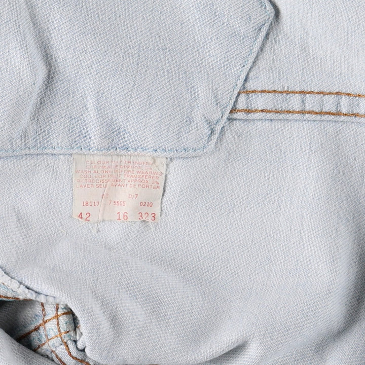 Levi's 75505-0210 Denim Jacket (Men's Size M) cotton Blue type light blue Vintage Second Hand