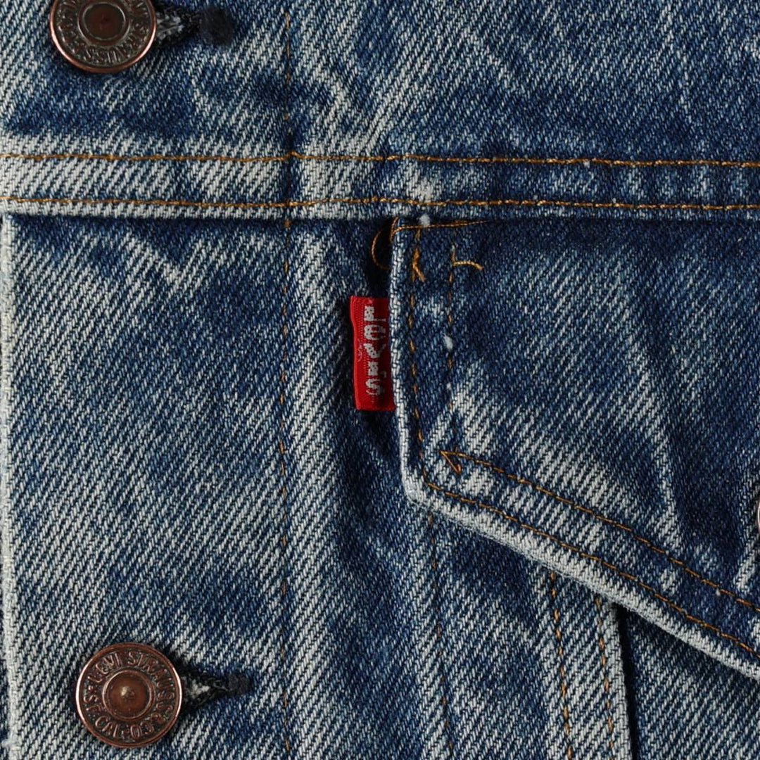 90'S Levi's 71506-0216 Denim Jacket, Made in USA, Men's Size L, Vintage unclear blue type Vintage Second Hand