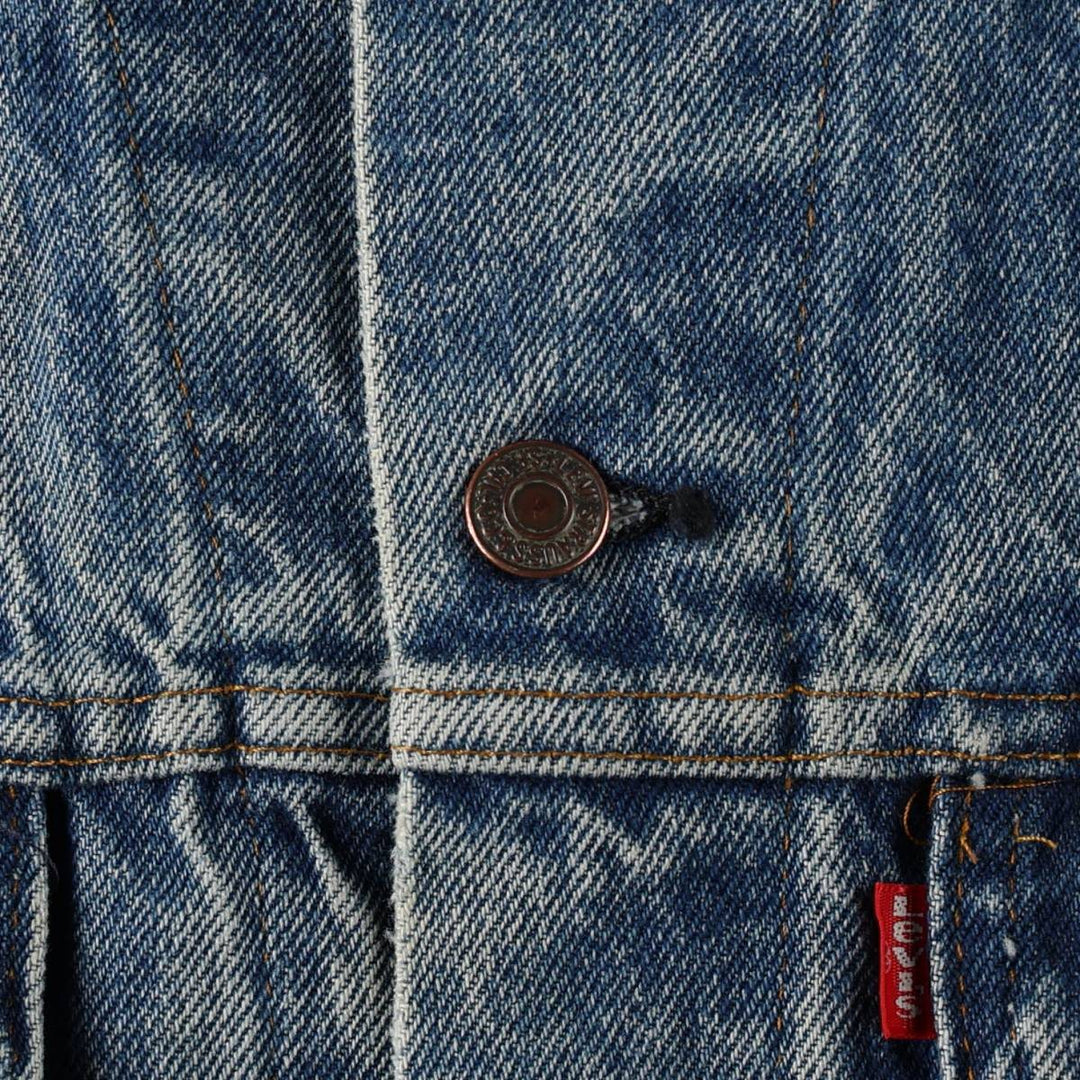 90'S Levi's 71506-0216 Denim Jacket, Made in USA, Men's Size L, Vintage unclear blue type Vintage Second Hand