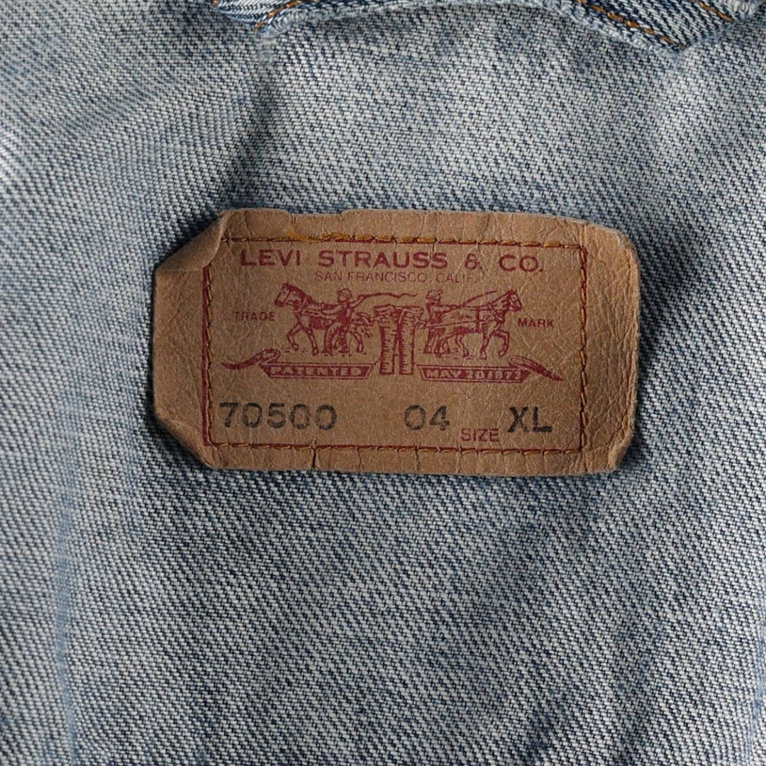 Levi's 70500-04 Euro Model Denim Jacket, G-Jean, Men's XL cotton blue type Vintage Second Hand
