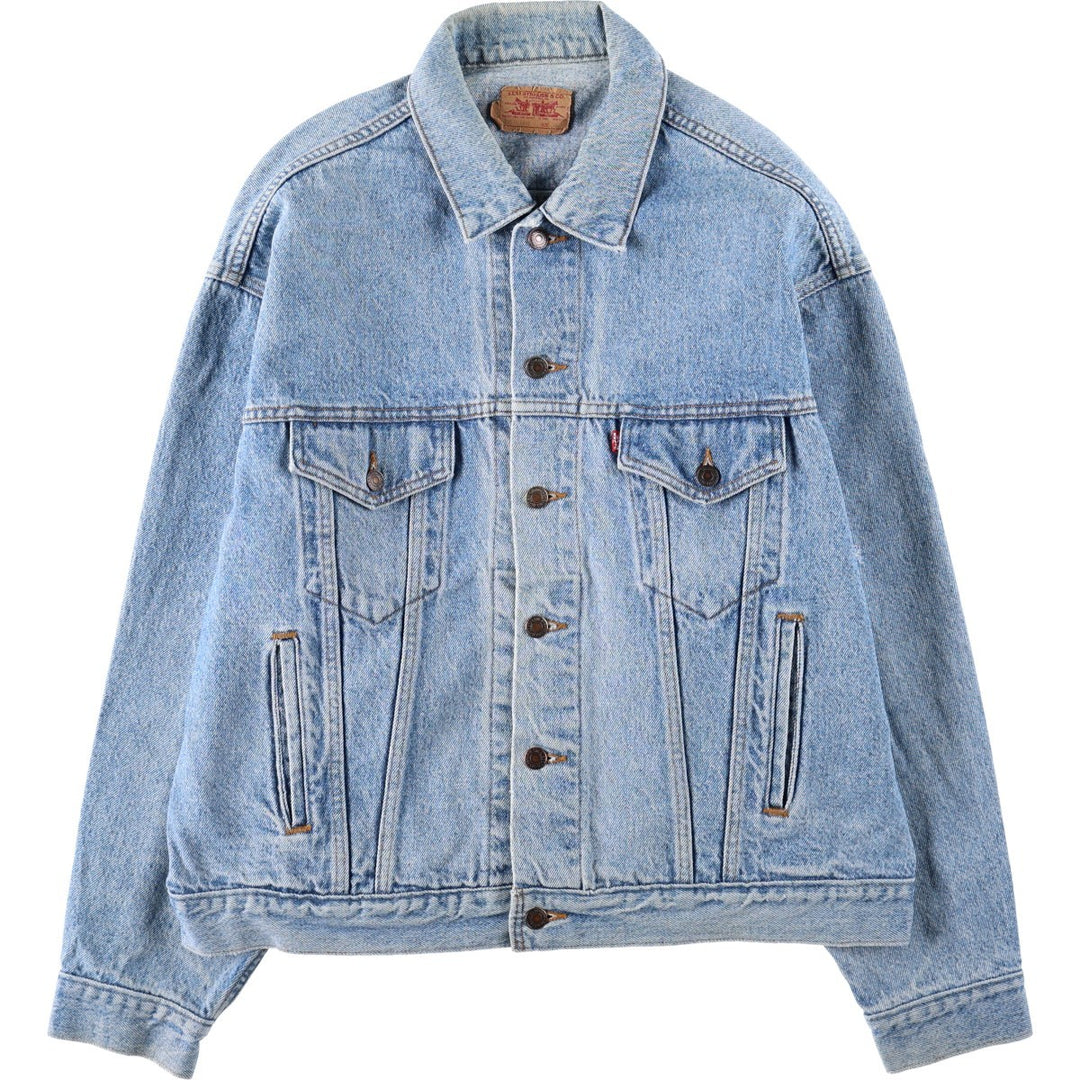90'S Levi's 70507-4890 denim jacket, denim jacket, made in USA, men's XL size, vintage cotton blue type Vintage Second Hand