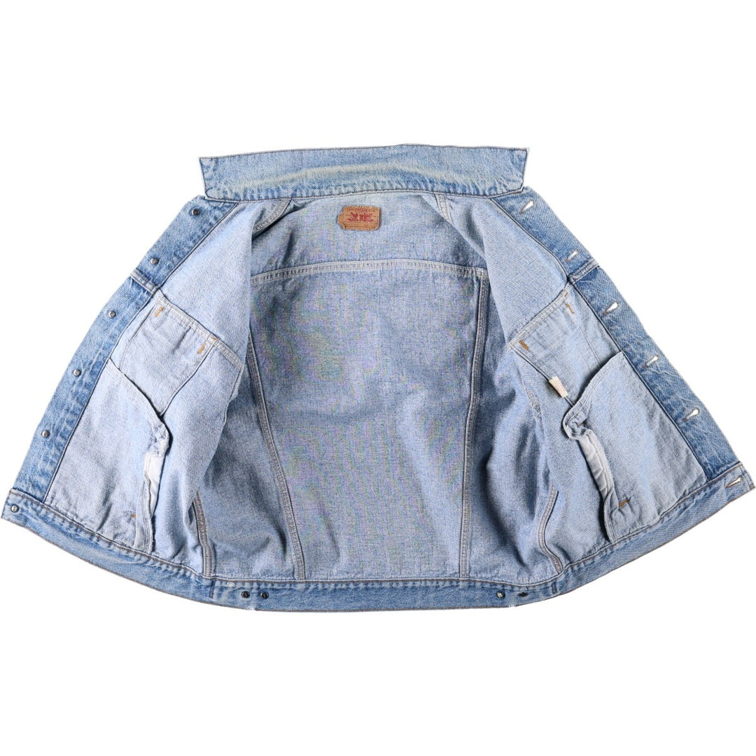 90'S Levi's 70507-4890 denim jacket, denim jacket, made in USA, men's XL size, vintage cotton blue type Vintage Second Hand