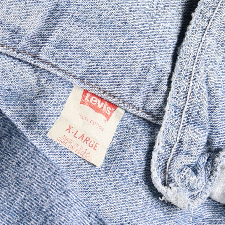 90'S Levi's 70507-4890 denim jacket, denim jacket, made in USA, men's XL size, vintage cotton blue type Vintage Second Hand