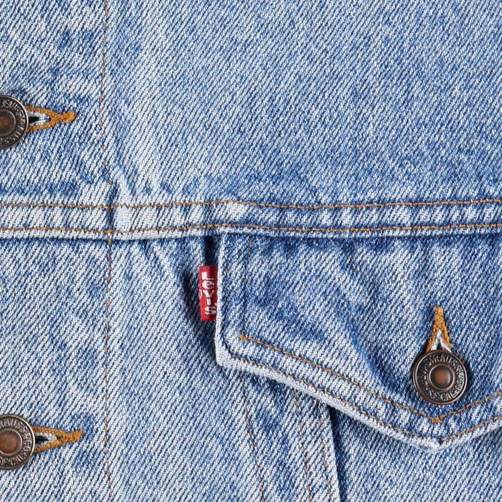 90'S Levi's 70507-4890 denim jacket, denim jacket, made in USA, men's XL size, vintage cotton blue type Vintage Second Hand
