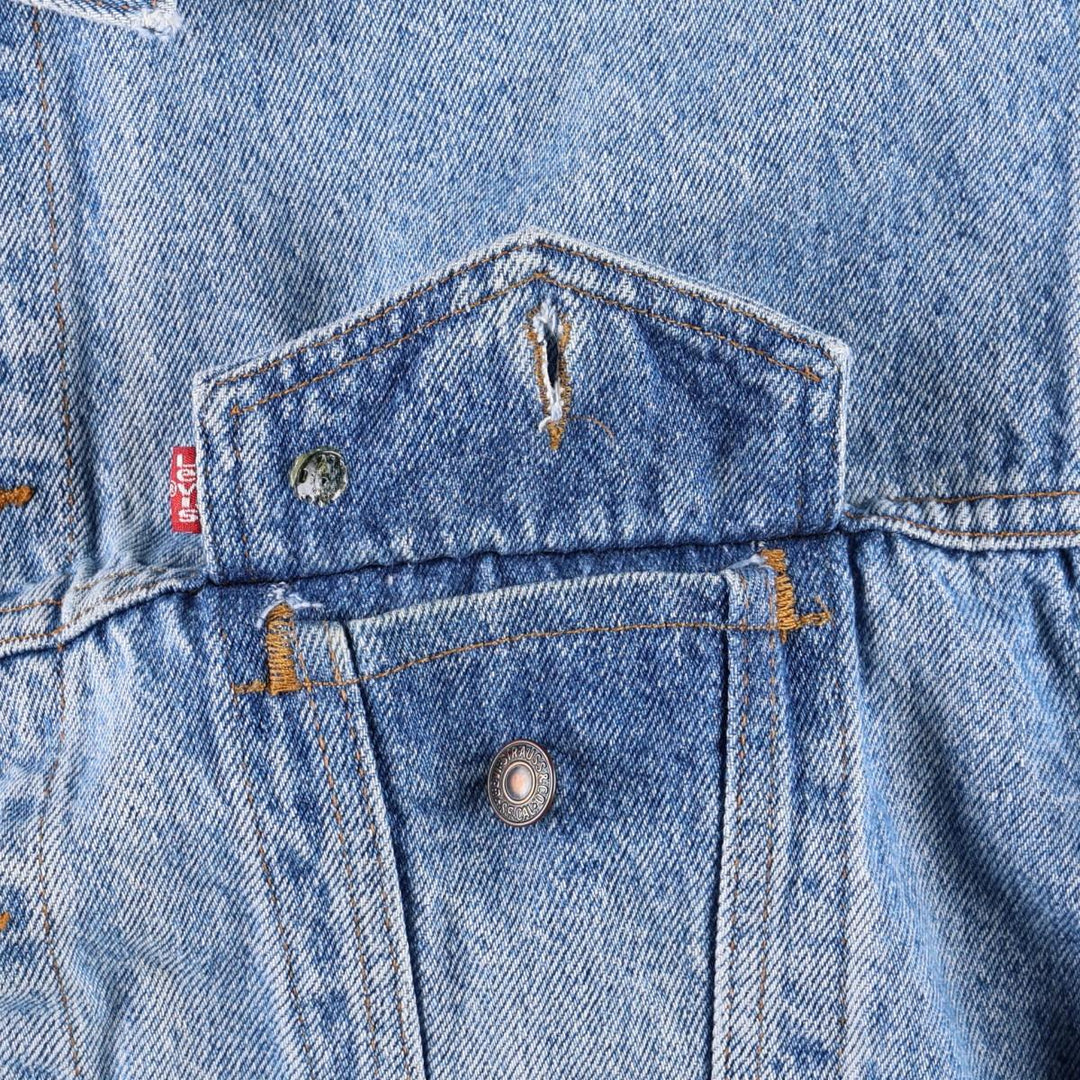 90'S Levi's 70507-4890 denim jacket, denim jacket, made in USA, men's XL size, vintage cotton blue type Vintage Second Hand