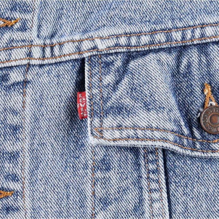 1990'S Levi's 70598-4091 Denim Jacket, Made in USA, Men's Size L (approx.), Vintage cotton blue type Vintage Second Hand