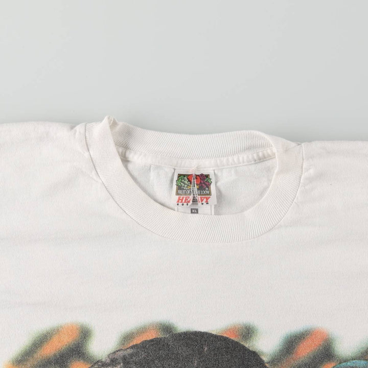 90'S Fruit of the Loom Heavy Cotton Billy Joel Long-Sleeve Band T-Shirt (Men's XL equivalent) cotton white type Vintage Second Hand