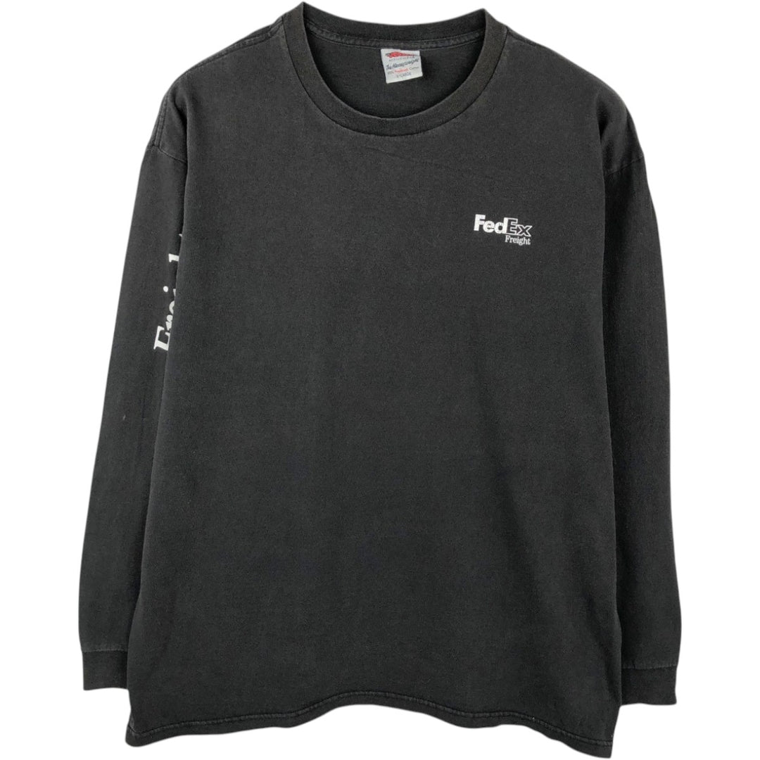 2000'S JENSEN Long-Sleeve T-Shirt, Made in USA, Men's Size XL cotton black type Vintage Second Hand