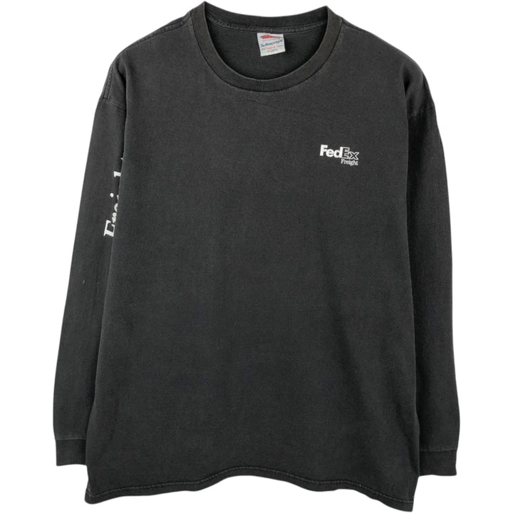 2000'S JENSEN Long-Sleeve T-Shirt, Made in USA, Men's Size XL cotton black type Vintage Second Hand