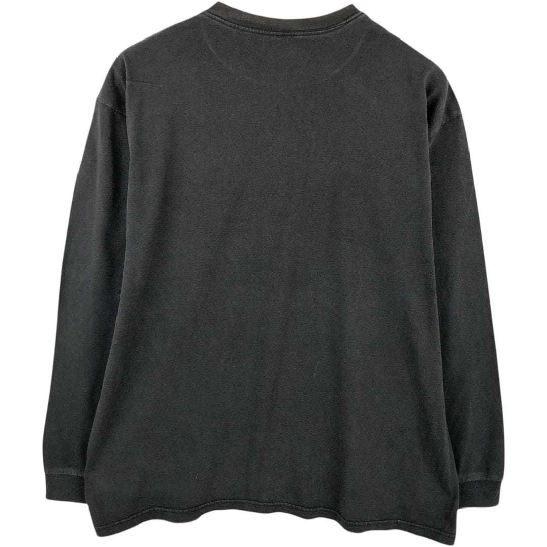 2000'S JENSEN Long-Sleeve T-Shirt, Made in USA, Men's Size XL cotton black type Vintage Second Hand
