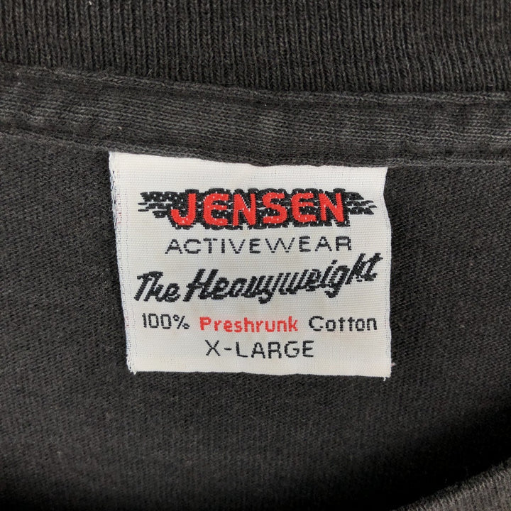 2000'S JENSEN Long-Sleeve T-Shirt, Made in USA, Men's Size XL cotton black type Vintage Second Hand