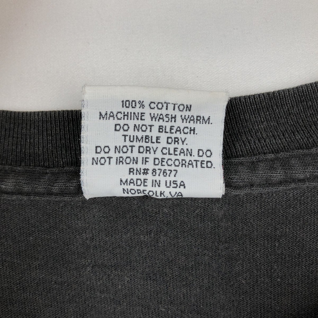 2000'S JENSEN Long-Sleeve T-Shirt, Made in USA, Men's Size XL cotton black type Vintage Second Hand