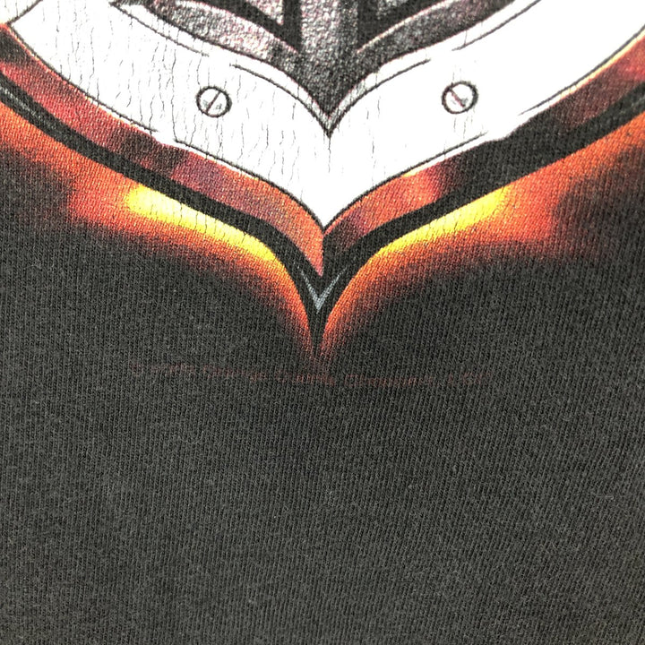 2000'S CYGNUS Fire Pattern Motorcycle Long-Sleeve T-Shirt (Men's XL equivalent) cotton black type Vintage Second Hand